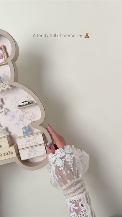 Personalized Teddy Bear Baby Memory Shadow Box